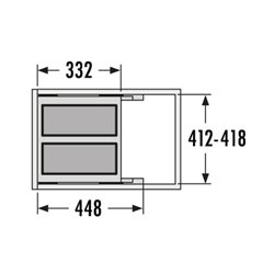 Hailo Abfalltrennsystem 3610481 Cargo Soft short 450 28