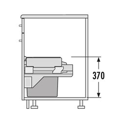 Hailo Abfalltrennsystem 3610481 Cargo Soft short 450 28