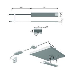 halemeier LED PowerSquare 180mm ww Alu, 12VDC, 1.8W, 1.8m