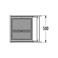 Hailo Abfalltrennsystem 3631581 Triple XL 500/46