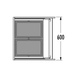 Hailo Abfalltrennsystem 3631681 Triple XL 600/56