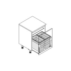 Hailo Abfalltrennsystem 3631681 Triple XL 600/56