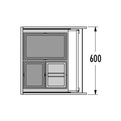 Hailo Abfalltrennsystem 3631691 Triple XL 600/54