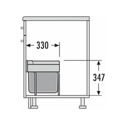 Hailo Abfalltrennsystem 3644701 Raumspar Tandem S 18/12