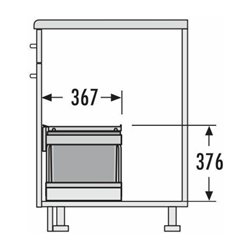 Hailo Abfalltrennsystem 3644801 Raumspar Tandem S Plus