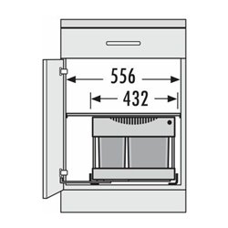 Hailo Abfalltrennsystem 3644801 Raumspar Tandem S Plus