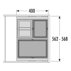Hailo Abfalltrennsystem 3608631 Cargo Synchro 600 54