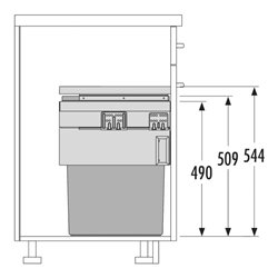 Hailo Abfalltrennsystem 3608461 Cargo Synchro 450 55