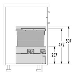 Hailo Abfalltrennsystem 3608311 Cargo Synchro 300 30