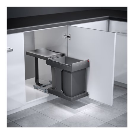 Hailo Einbauabfallsammler Solo, 3635001 KB 300, 20l KF, Slate-grey