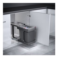 Hailo Abfallsammler 3636001 Solo 20 Slate-grey 400 mm
