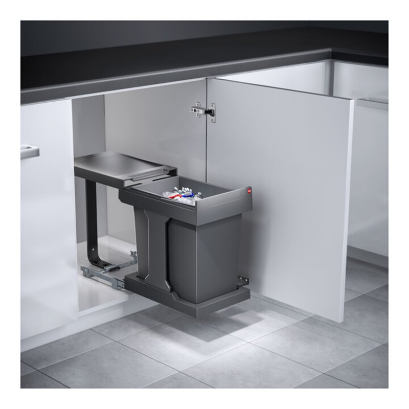 Hailo Abfallsammler 3636001 Solo 20 Slate-grey 400 mm