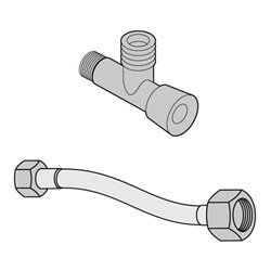 V&B Wasseranschlusset L4-ViClean Schl. 1/2x3/8x300mm, Eckventil 1/2x3/8