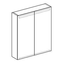 Geberit Spiegelschrank Option 60x70x15mm, mit Beleuchtung, 2 Türen