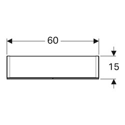 Geberit Spiegelschrank Option 60x70x15mm, mit Beleuchtung, 2 Türen