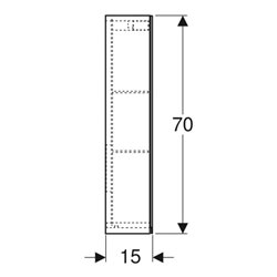 Geberit Spiegelschrank Option 60x70x15mm, mit Beleuchtung, 2 Türen