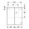 Geberit Spiegelschrank Option 60x70x15mm, mit Beleuchtung, 2 Türen