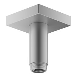 Keuco Brausearm A 100mm, alu/fin, Decke, Ros. eck.