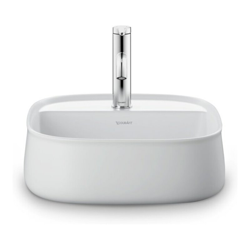Duravit Aufsatzbecken Zencha 42x42cm, m L, HLB, o Ü, gs, w s-matt, WG
