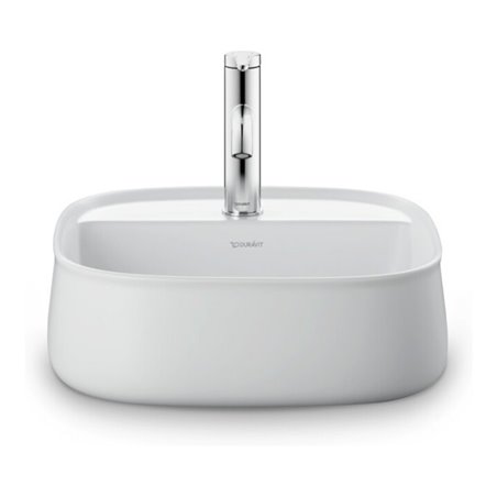 Duravit Aufsatzbecken Zencha 42x42cm, m L, HLB, o Ü, gs, w s-matt, WG