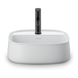 Duravit Aufsatzbecken Zencha 42x42cm, m L, HLB, o Ü, gs, w s-matt, WG