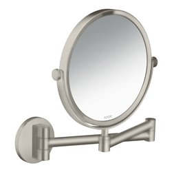 hansgrohe Rasierspiegel Axor Uni. Circular Wandmontage, Edelstahl-Optik