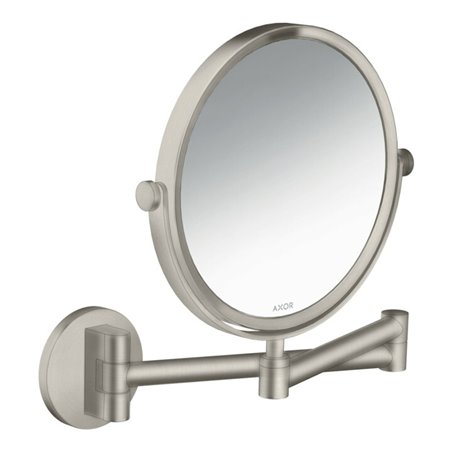 hansgrohe Rasierspiegel Axor Uni. Circular Wandmontage, Edelstahl-Optik