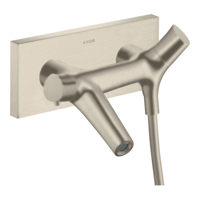 hansgrohe Wannen-Thermostat Axor Starck Organic AP, Ausladung 218mm, brushed nickel
