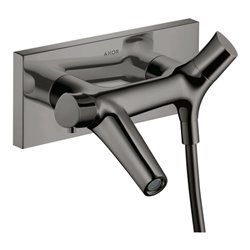 hansgrohe Wannen-Thermostat Axor Starck Organic AP, Ausl. 218mm, polished black chrome