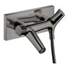 hansgrohe Wannen-Thermostat Axor Starck Organic AP, Ausl. 218mm, polished black chrome