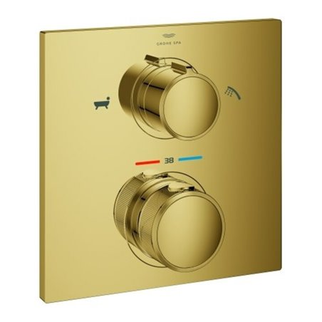 Grohe Fertigmontageset Allure UP-Wannen-Thermostat, 2-W.-Umstg., cool sunrise