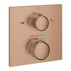 Grohe Fertigmontageset Allure warm ss geb., f Wannen-Thermostat, 2-W.-Umstg.