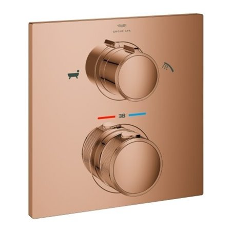 Grohe Fertigmontageset Allure UP-Wannen-Thermostat, 2-W.-Umstg., warm sunset