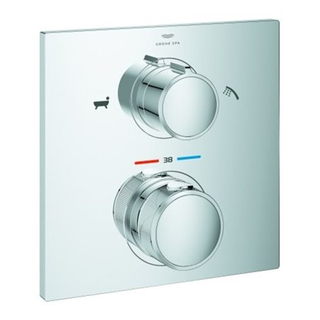 Grohe Fertigmontageset Allure chr, f Wannen-Thermostat, 2-Wege-Umstellung