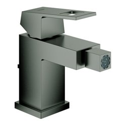 Grohe Bidet-Einhebelmischer Eurocube 1/2', m Abl.garn, hd graphite gebürstet