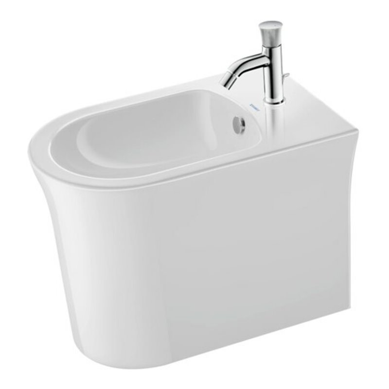 Duravit Stand-Bidet White Tulip 37x58cm, m HL, ÜL, HLB, weiß WonderGliss
