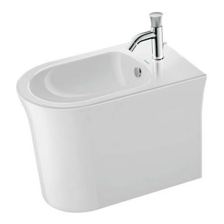 Duravit Stand-Bidet White Tulip 37x58cm, m HL, ÜL, HLB, weiß WonderGliss