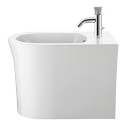 Duravit Stand-Bidet White Tulip 37x58cm, m HL, ÜL, HLB, weiß WonderGliss