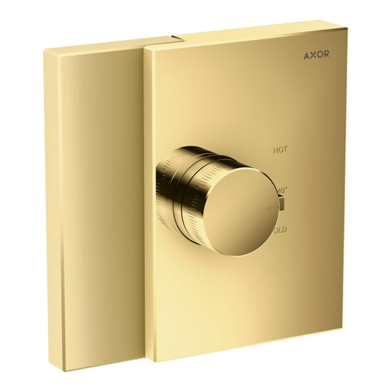hansgrohe Fertigset HighFlow Axor Edge UP-Thermostat, polished gold optic