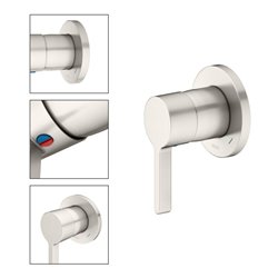 Keuco Fertigmontageset Edition 400 UP-Einhebelmischer, Nickel gebürstet