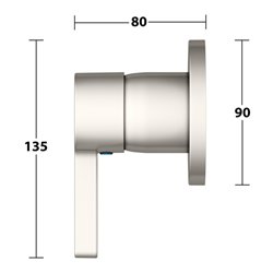 Keuco Fertigmontageset Edition 400 UP-Einhebelmischer, Nickel gebürstet