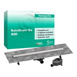 hansgrohe Komplettset DR RainDrain Go 800 rücks.beflies.Stand./flache Instal.BST