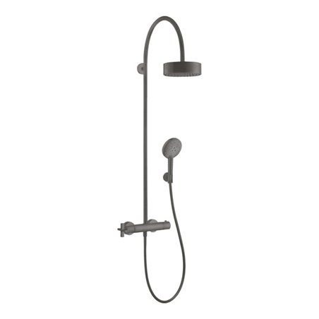hansgrohe Showerpipe Axor Citterio m TH, Kopfbrause, 180mm, 1j, brush. bla vc