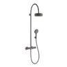 hansgrohe Showerpipe Axor Citterio m TH, Kopfbrause, 180mm, 1j, brush. bla vc