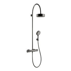 hansgrohe Showerpipe Axor Citterio m TH, Kopfbrause, 180mm, 1j, pol. bla vc