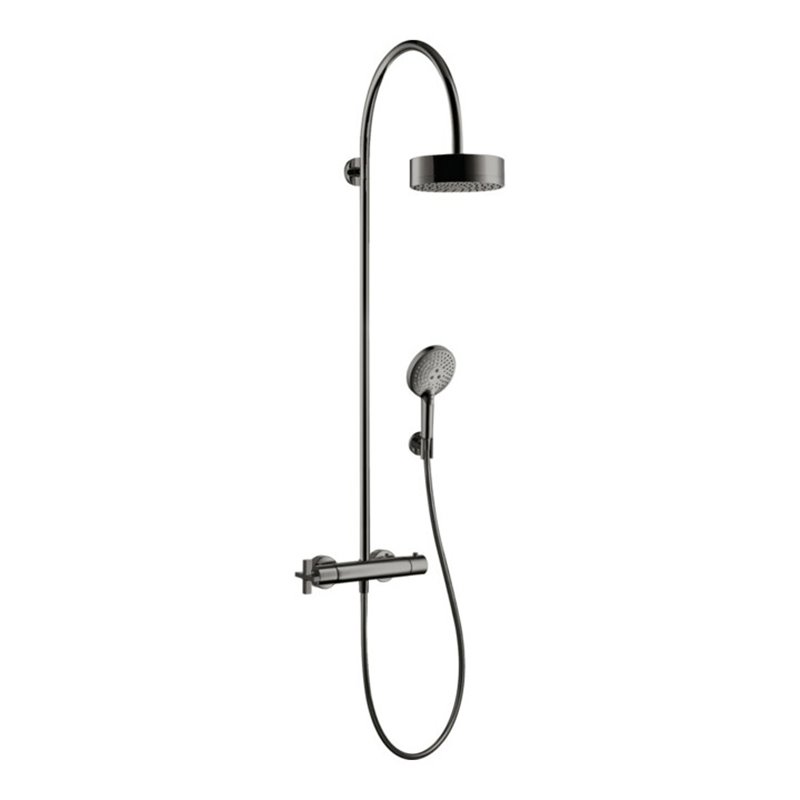 hansgrohe Showerpipe Axor Citterio m TH, Kopfbrause, 180mm, 1j, pol. bla vc