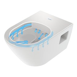 Duravit Wand-WC, Tiefspüler D-Neo 37x54cm, 4,5 l, riml., we Hygiene Glaze