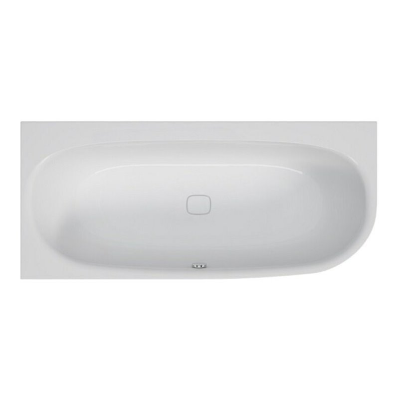 Hoesch Eck-Badewanne iSENSI 180x80cm, 182 l, linke Ausführung, weiß