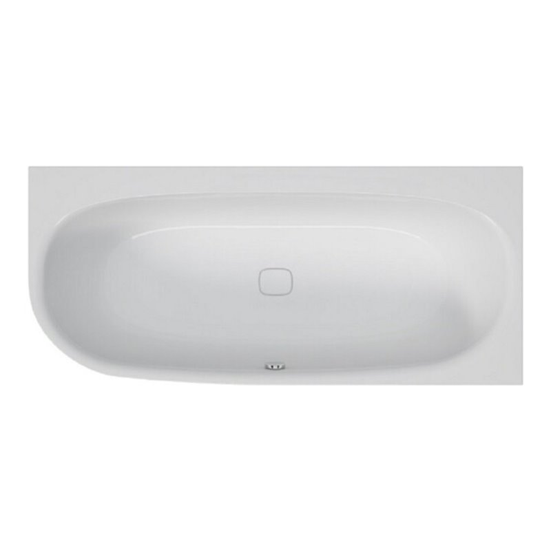 Hoesch Eck-Badewanne iSENSI 180x80cm, 182 l, rechte Ausführung, weiß