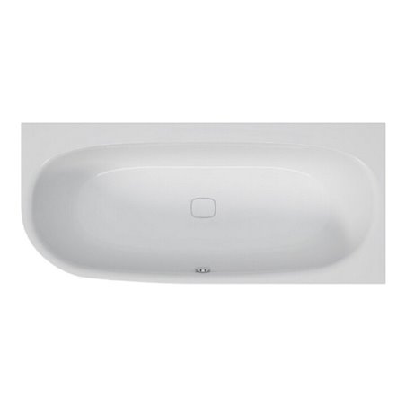 Hoesch Eck-Badewanne iSENSI 180x80cm, 182 l, rechte Ausführung, weiß